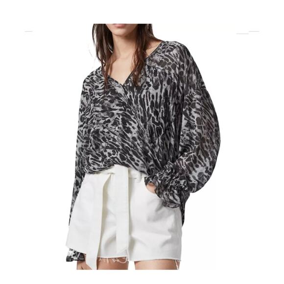 New  ~ ALL SAINTS ~ Penny Ambient Crossover Top Small BEAUTIFUL~ - Picture 4 of 9